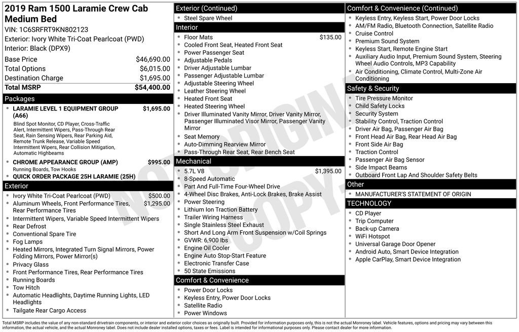 ram ram 1500 pickup 2019 1C6SRFRT9KN802123 image ram ram 1500 pickup 2019 1C6SRFRT9KN802123 image
